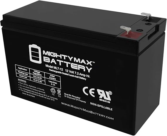 Mighty Max Battery 12V 7.2AH SLA Replacement Battery for Lithonia ELB1207