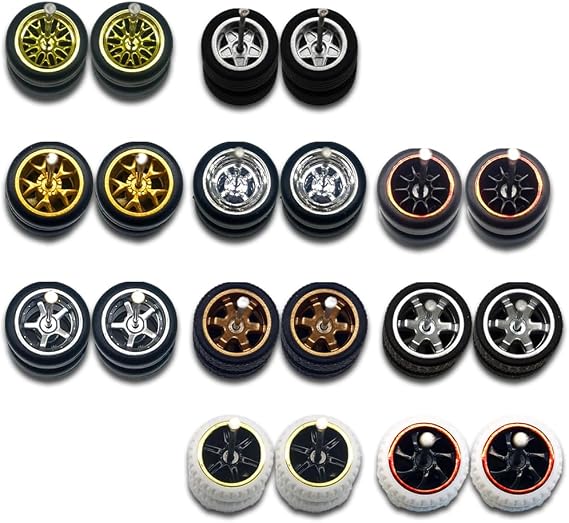WAVEIST 1/64 Hot Wheels for Diecast Model Car Vehicles (10 Sets in 1 Box), Suitable for Car Culture Collectors, Modified Sets, Replace Main Line,