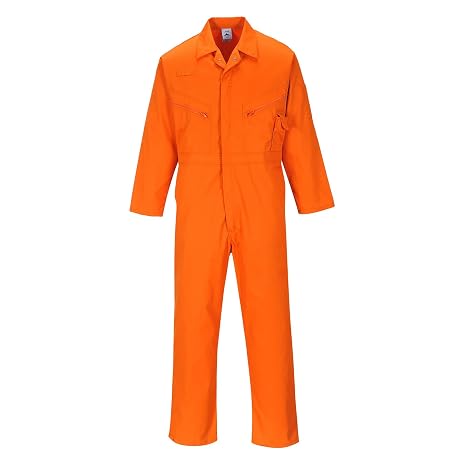 Portwest C813 Liverpool Zip Coverall Machine Washable Front Snap Closure