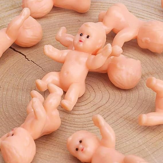 30Pcs Mini Plastic Babies 1.2 Inch Baby Shower Favors for Ice Cube Game