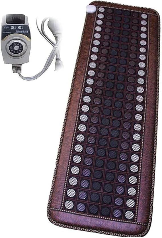 Jade Far Infrared Heating Pad,Heating pad Natural Jade and Tourmaline,Bio Heat Mat For Back Full Body,Jade Crystal Infrared Heating Mat,Heat Therapy with Jade for Back,Abdomen,and Leg Pain Relief