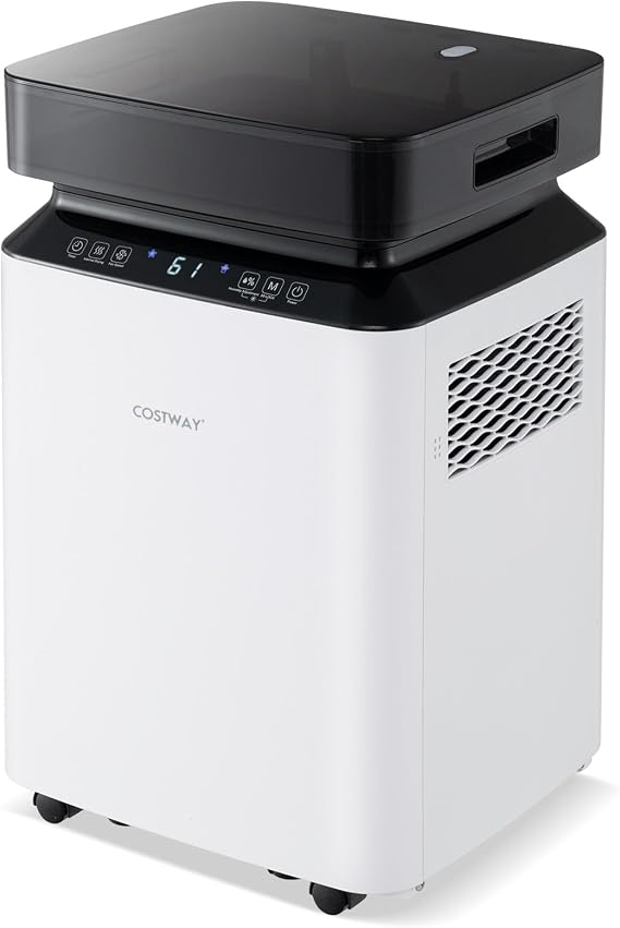 COSTWAY 80 Pints Dehumidifier with Pump | Easy Humidity Control, Multiple Drainage Options, 24H Timer & 2.2 Gal Water Tank, Dehumidifier for Basement, Home