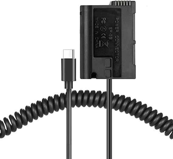 Type-c Spring Cable EP-5B DC Coupler EN-EL15 EN-EL15a Dummy Battery USB-C Cable Kit for Nikon Z7 Z6 Z5 D500 D600 D750 D800 D7200 D7500 Cameras