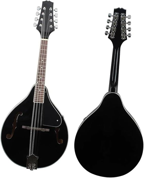 Adult Mandolin Musical Instrument 8 String Guitar A Style Acoustic Mandolin Musical Instrument Gift Black Basswood Mandolin With Bag Picks Tuner