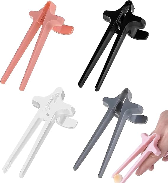 4 PCS Plastic Finger Chopsticks, Reusable Snack Chopsticks, Novelty Chopsticks, for Working Studying, Gamers Playing, Keep Your Hands Clean(9.5*3cm)