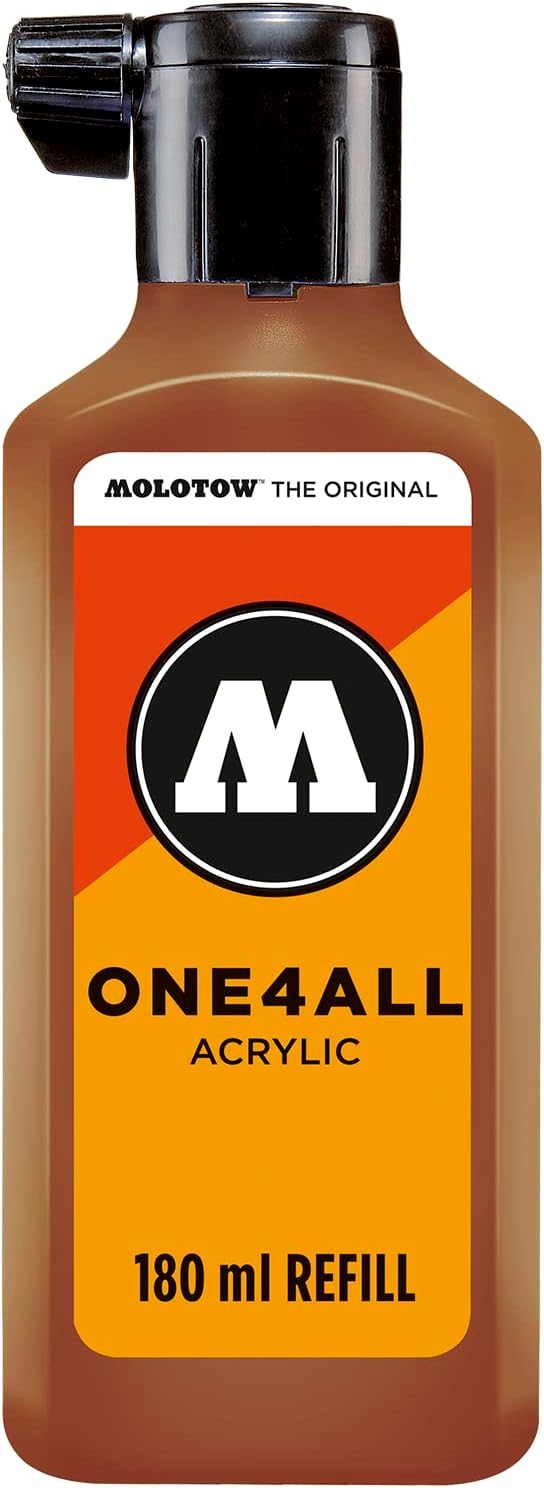 MOLOTOW ONE4ALL Acrylic Paint Refill ONE4ALL Paint Marker, Hazelnut, 180ml Bottle, 1 Each (692.092)