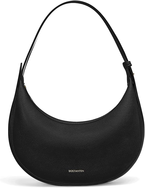 BOSTANTEN Crescent Shoulder Bag Vegan Leather Purses for Women Trendy Crossbody Clutch Hobo Handbag Adjustable Strap