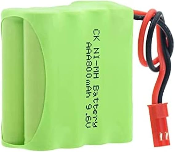 1PCS 9.6V 800mAh AAA Rechargeable Ni-MH Battery Pack Group with JST-2P Connector 800mAh Rechargeable Ni-MH AAA 9.6V Battery Packs