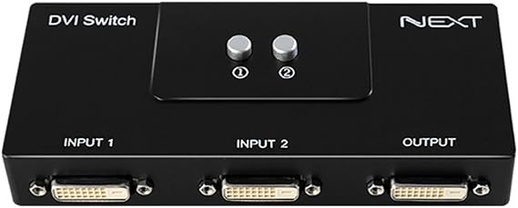 DVI 2 Port Manual Switch Box Monitor Single Mode 1920x1080 2:1