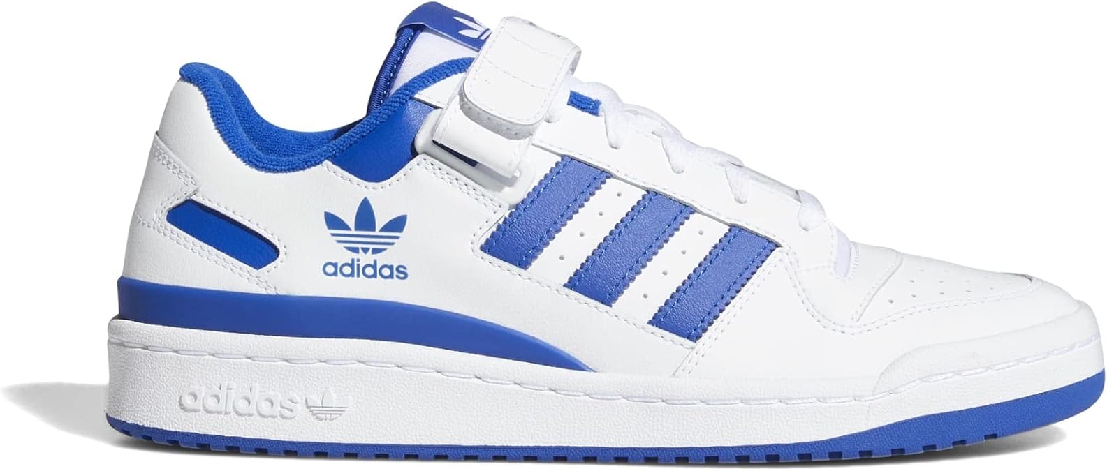 adidas Men's Forum Low Trainers, FTWR White/FTWR White/Team Royal Blue, 44 EU