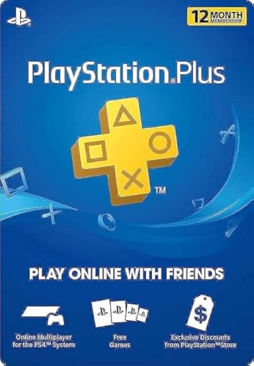 12 Month PlayStation Plus Psn Membership Card (New) 1 Year