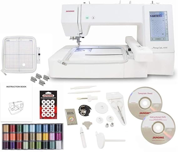 Janome Memory Craft 400E Embroidery Machine with Exclusive Bonus Bundle
