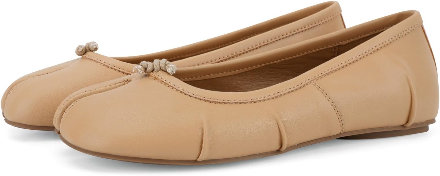 VBDB Tabi Ballet Flats for Women Dressy Casual Shoes Split Toe Wide Flats Light Weight Japanese Shoes