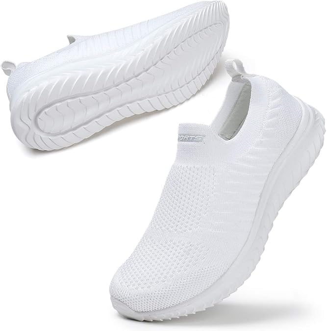 STQ Women's Comfortable Slip On Trainers Mesh Lightweight Breathable Casual Shoes