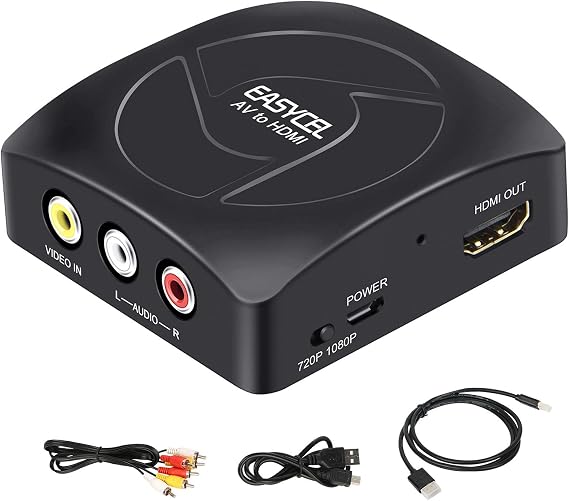 RCA to HDMI Converter with RCA Cables, EASYCEL Composite to HDMI Converter