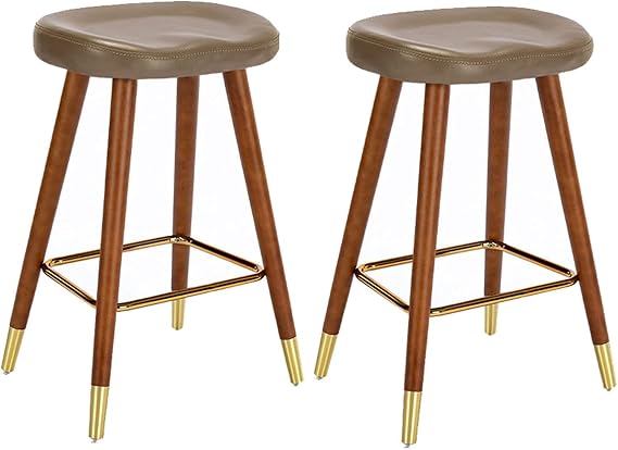 Modern Bar Stools Set Counter Height Dining Chairs Stools Kitchen Counter 2 Piece Set Bar Stool Interior House Counter Height Bar Stool Chair Bar(Grey,75cm)