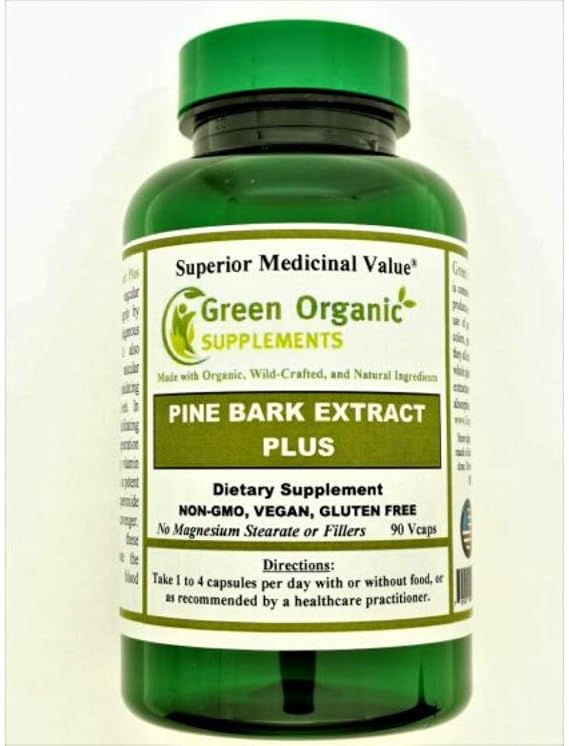 Green Organic Supplements Pine Bark, Pycgnogenol Pack of 1
