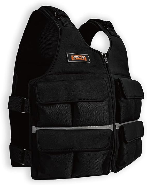 Adjustable Weighted Vest with Shoulder Pads - Adjustable Size & Weight - 10/15/20/30/40/50/80lbs Body Weight Vest for Men & Women