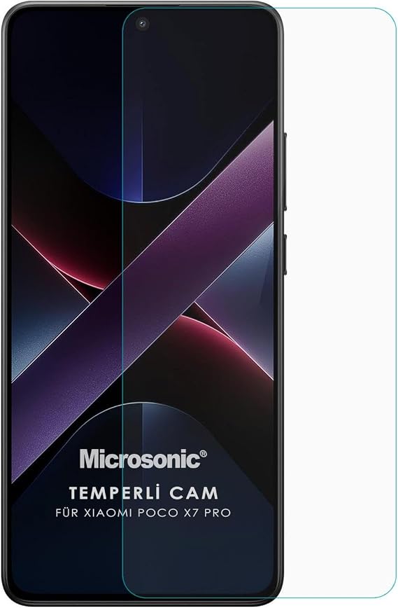 Microsonic Xiaomi Poco X7 Pro Tempered Glass Glass Screen Protector [Screen Protector Compatible with Poco X7 Pro - Transparent]