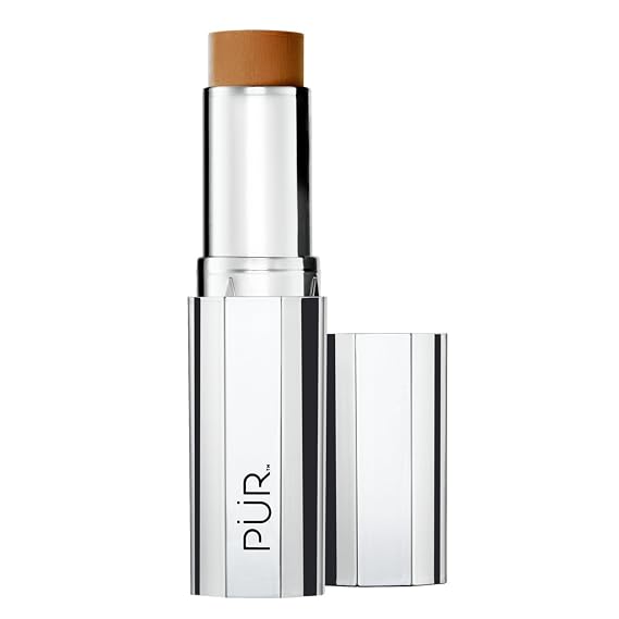 PUR 4-in-1 Foundation Stick in Deeper, Buildable Coverage, Face Makeup | 4-in-1 Buildable Stick Foundation - Buildable Complexion Coverage Creates a Natural Finish With Customizable Face Makeup
