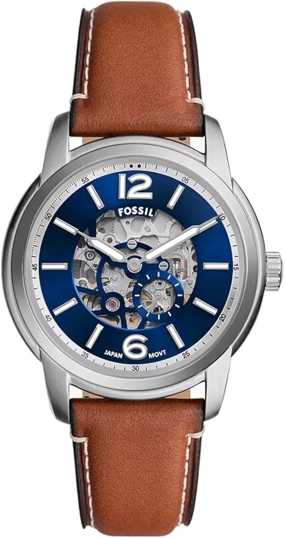Fossil Heritage Watch for Men, Automatic Movement with Stainless Steel or Leather Strap