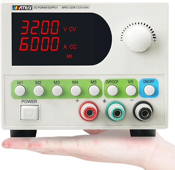 MATRIX Switching Little DC Power Supply 32V 6A with On/Off Button, MPS-3206