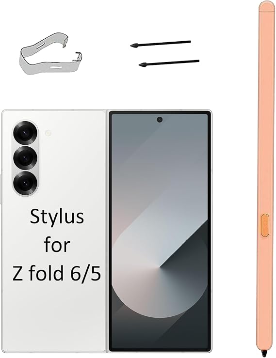 Galaxy Z Fold 6 SPen Fold Edition Z Fold 6 Slim Stylus Pen for Samsung Galaxy Z Fold 5 S Pen and Z Fold 5 Stylus Pen + 2 Tips (Orange)