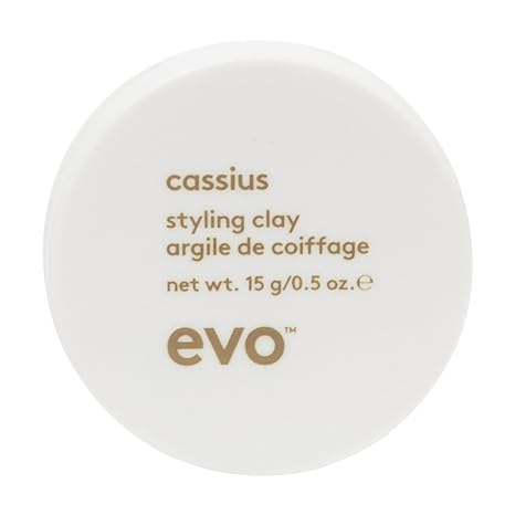 Evo Cassius Strong Hold Hair Styling Clay for Thick, Coarse Hair, 0.5 oz