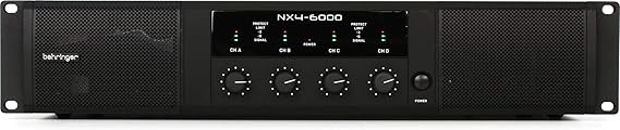 Behringer NX4-6000 Ultra-Lightweight 6000 Watt 4 Channel Class-D Power Amplifier with SmartSense Loudspeaker Impedance Compensation