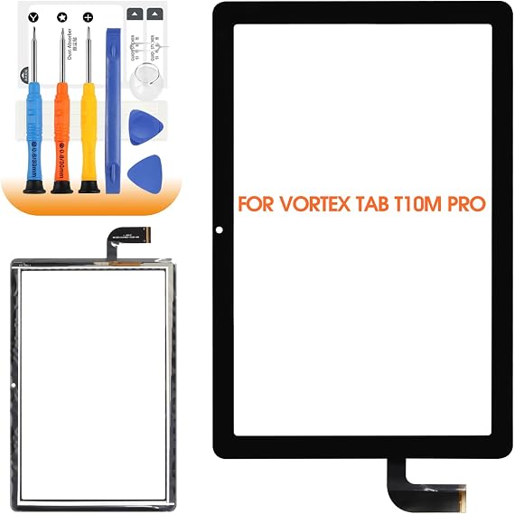 for Vortex Tab T10M Pro Screen Replacement 10.1" for Vortex Tab 10M Pro Touch Screen for Vortex Tab T10M Pro Digitizer Replacement Glass Sensor Black with Tools