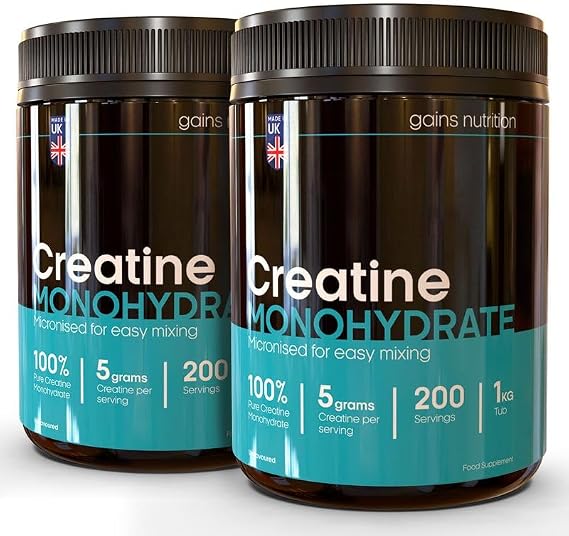 Creatine Monohydrate Powder, 100% Pure, Unflavoured (400 Servings)