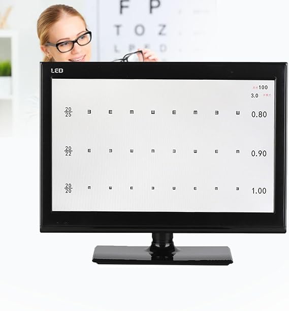 Digital Vision Chart,Screen Vision Chart Panel, Led Visual Acuity Testing Chart, with Remote Control, Full Screen Visual Acuity Chart Digital for Hospital,18.5