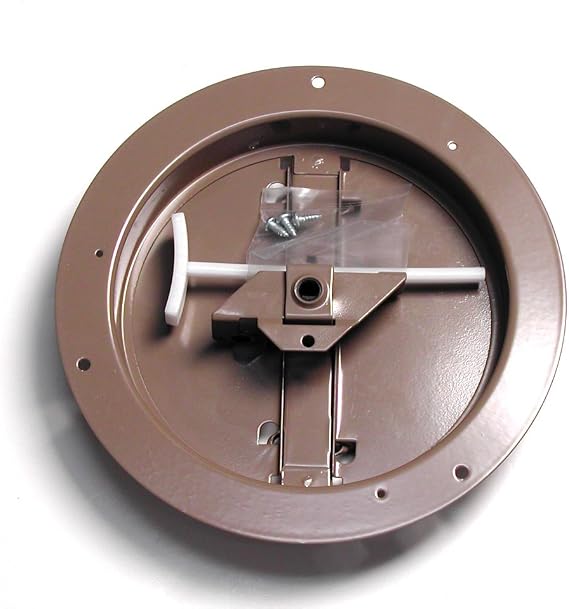 Accord ABCDBRD06 Ceiling Damper with Round Butterfly Design, 6-Inch, Brown