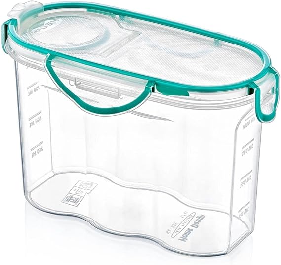 BUFFER® Kilitli Kapaklı Contalı Hava,Su Sıvı Geçirmez 1,2 Litre Erzak Saklama Kabı-SA580