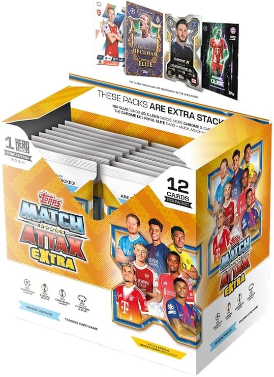 Topps UCC Match Attax Extra 2026 - Full Box - contains 32 Match Attax Extra packets (12 cards per packet). Includes a  Hero Packet per Box.