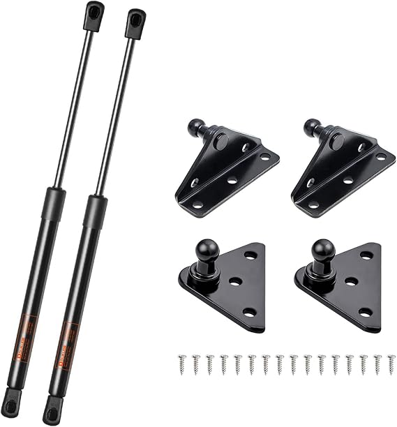 20 inch 50 lb Gas Strut 2PCS and 10mm Mounting Bracket 4PCS
