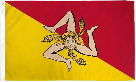 Sicily Flag 2x3ft Flag of Sicily Sicilian Flag 2x3 House Flag 100D