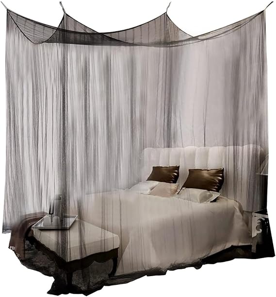 Mosquito Net, Four Corner Post Bed Canopy Mosquito Net Full Queen King Size Bedding