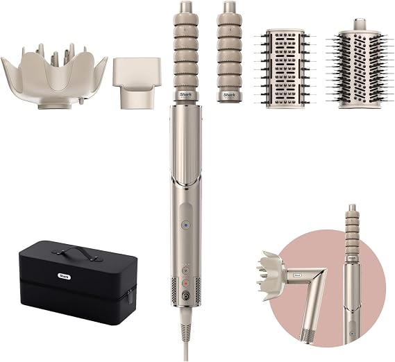 Shark FlexStyle 5-in-1 Air Styler & Hair Dryer, Stone, HD446SLUK