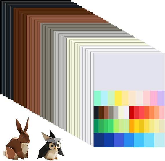 Brown & Neutral A4 Cardstock Pack, 35 Sheets 180gsm