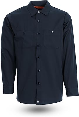 PINNACLE Mens Long Sleeve Industrial Workwear Shirt S10