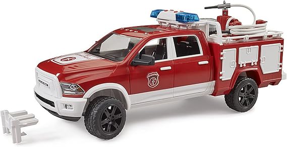 Bruder 02544 Ram 2500 Fire Truck with L+S Module, 1:16 Scale Fire Truck Toy