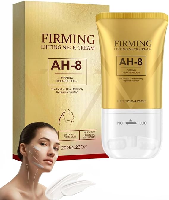 AH-8 Firming Neck Cream, Tighten And Lift Cream, for Crepey Skin Body Care Comfort, Tighten and Lift Cream with Double Roller Massage(1PCS)