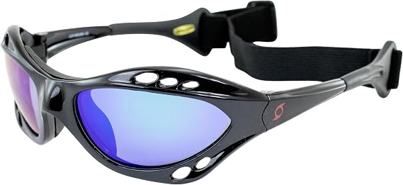 Hurricane Eyewear Category 4 Polarized Jet Ski Floating Goggles Black Padded Frames with Anti-Fog Coating