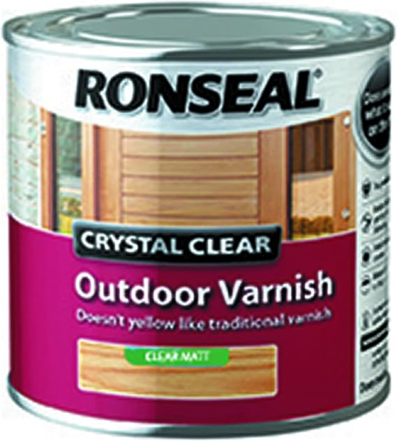 Ronseal - Crystal Clear Outdoor Varnish Matt 250ml