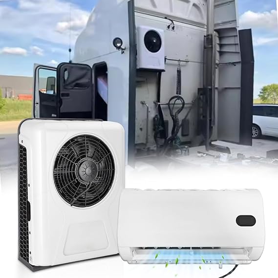 12V Air Conditioner w/Brushless Motor, 9500BTU Mini Split 12 Volt Air Conditioner, Semi Truck 12 Volt DC AC, Cooling Low Noise for Big Rig Sleeper, Semi Trucks, Pickup, Trucks, RV, Vans