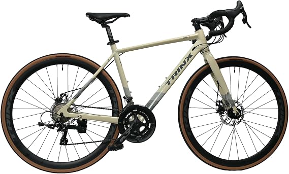 TRINX SKY 700C Road Bike, Cost-Performance, 18-Speed, Dual Control Lever, Lightweight, 700C, Aluminum Frame, 1.5 inch 38 mm Deep Rim Wheels, Front and Rear Mounted Mechanical Disc