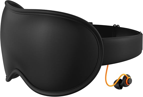 Light Blocking Sleep Mask with Adjustable Strap, 3D Eye Mask for Sleeping, Side Sleeper Friendly for Men & Women, Zero Eye Pressure Blindfold for Travel, Nap