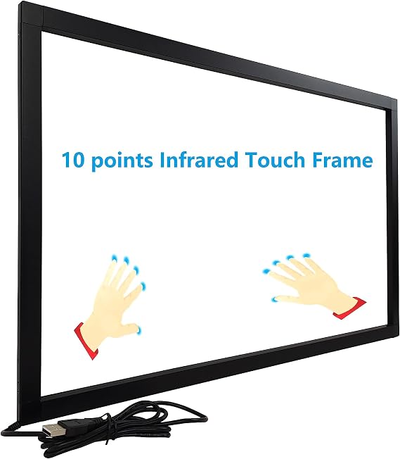 65 Inch Interactive 10 Points Infrared IR Touch Screen Overlay Frame Free Driver