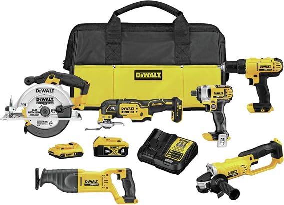 DEWALT 20V MAX Cordless Drill Combo Kit, 6-Tool DCK661D1M1